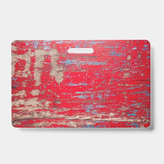 Rood  hout badge (Voorzijde)