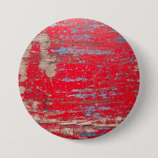 Rood  hout ronde button 7,6 cm (Voorkant)