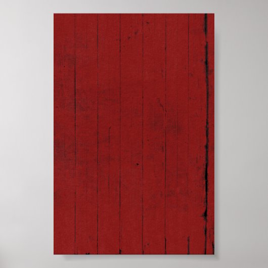 Rood hout van Barn-deur Poster (Voorkant)