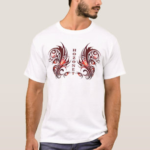 Rood-Hozonet overhemd T-shirt