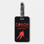 Rood ijs - nummer 1 beste hockeybus bagagelabel (Achterkant verticaal)