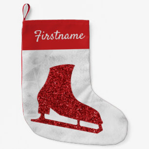 Rood ijs schaats kerstmis kleine kerstsok