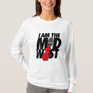 Rood ik ben het Midwesten T-shirt