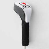 Rood IK HART JEZUS Golfheadcover (Schuin)