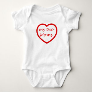 Rood ik hart mijn twee moeders romper