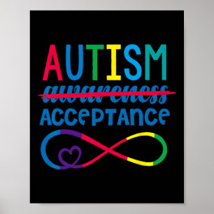 Rood in plaats van autisme In april dragen we rood Poster