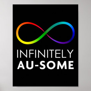 Rood in plaats van autisme - oneindig veel autisme poster