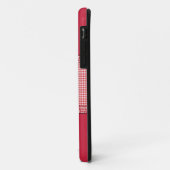 Rood ingecheckt met monogram Case-Mate iPhone case (Achterkant/links)