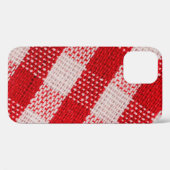 Rood ingecheckte textiel, tablecloth patroonstruct Case-Mate iPhone case (Achterkant (horizontaal))