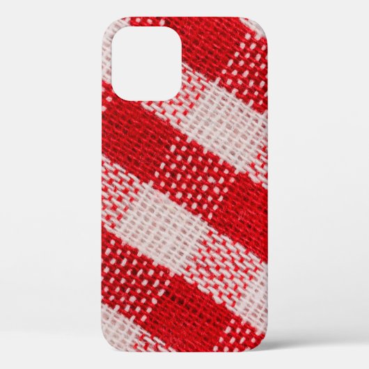 Rood ingecheckte textiel, tablecloth patroonstruct Case-Mate iPhone case (Achterkant)