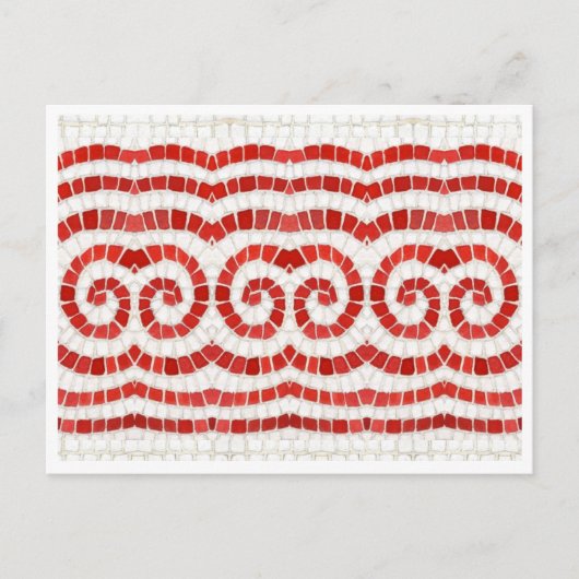ROOD IONISCH MOZAÏEK BRIEFKAART (Voorkant)