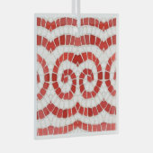 ROOD IONISCH MOZAÏEK Glas Vierkant Ornament (Voorkant Rechts)