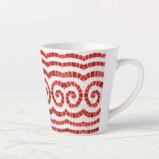 ROOD IONISCH MOZAÏEK Latte Mok (Rechts)