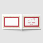 Rood Islamitisch Geometrisch Grens Bruiloft Gastenboek (Volledig)