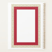 Rood Islamitisch Geometrisch Grens Bruiloft Planner (Achterkant)
