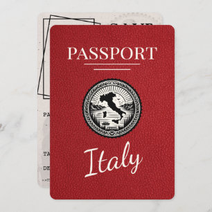 Rood Italië paspoort Save The Date