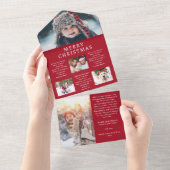 Rood Jaar in Review Trifold Kaarten (Afscheurbaar)