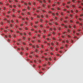 Rood Japans Kimono-afdrukpapier met ventilator Tissuepapier (Detail)