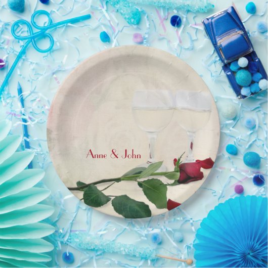 Rood Jubileum en Bord van papier van de partij (Feest)