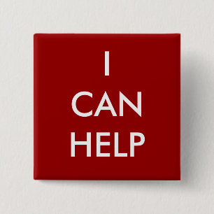 Rood, kan ik helpen, de Gebeurtenissen van de Lief Vierkante Button 5,1 Cm