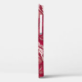 Rood kant: elastisch jacquard textiel. Case-Mate iPhone case (Achterkant / Links)