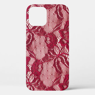 Rood kant: elastisch jacquard textiel. iPhone 12 hoesje