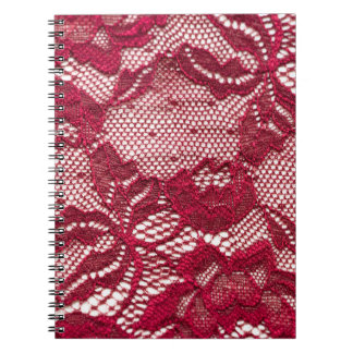 Rood kant: elastisch jacquard textiel. notitieboek