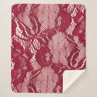 Rood kant: elastisch jacquard textiel. sherpa deken