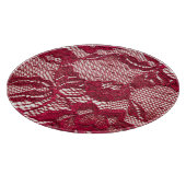 Rood kant: elastisch jacquard textiel. snijplank (Hoek)