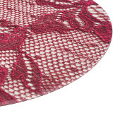 Rood kant: elastisch jacquard textiel. snijplank (Hoek)