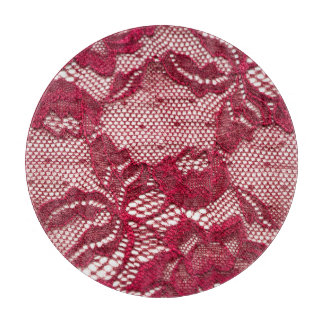 Rood kant: elastisch jacquard textiel. snijplank