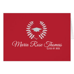 Rood kardinaal Afstudeerder Dank u wel (4,25 x 5,5