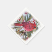 Rood kardinaal kerstfeest servet (Hoek)