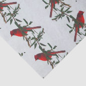 Rood kardinaal kerstfeest tissuepapier (Detail)