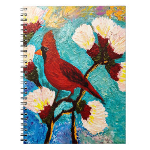 Rood kardinaal Notitieboek