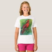 Rood kardinaal T-shirt (Voorkant volledig)