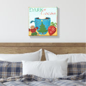 Rood kerstbekertje met Creamy Cocoa Canvas Afdruk (Insitu (Slaapkamer))