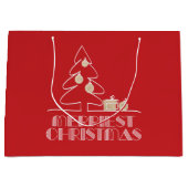Rood kerstboomfeest groot cadeauzakje (Voorkant)