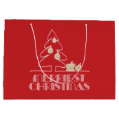 Rood kerstboomfeest groot cadeauzakje (Achterkant)