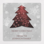 Rood kerstboomlabel voor rode feestelijke kerstbom labels (Design 2)