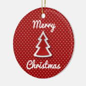 Rood kerstboomrond Ornament (Links)