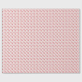 Rood Kerstcadeau en Candy Cane Pattern Cadeaupapier (Vlak)
