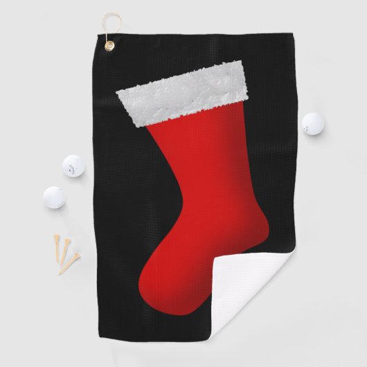 Rood kerstcadeaubeeld golfhanddoek (Insitu)
