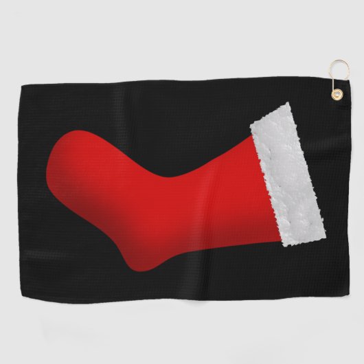 Rood kerstcadeaubeeld golfhanddoek (Horizontaal)