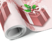 Rood kerstcadeaupapier cadeaupapier (Rol Hoek)