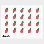 Rood kerstcadeautje Label stickers (Vel)