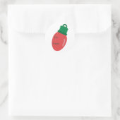 Rood kerstcadeautje Label stickers (Tas)