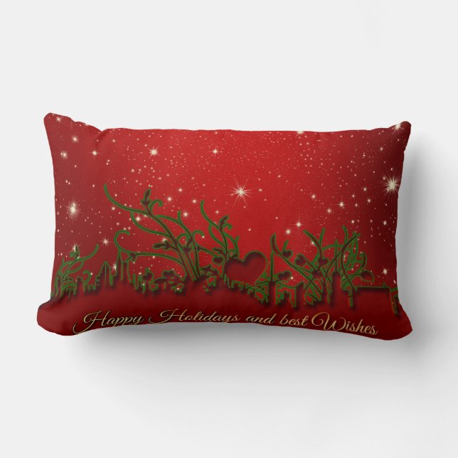 Rood kerstdecor kussen (Voorkant)