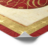Rood kerstdecoratie poster (Hoek)