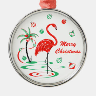 Rood kerstfeest Flamingo Baubles kerst Metalen Ornament